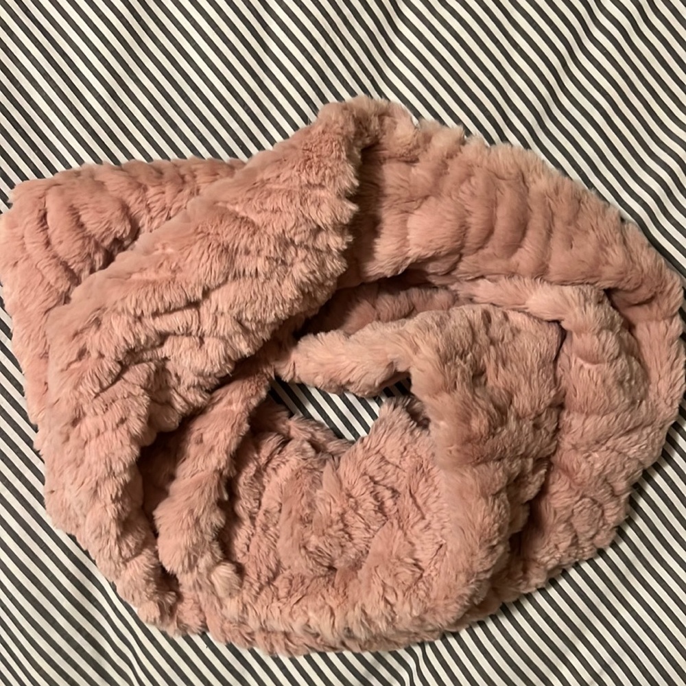 Faux fur infinity scarf